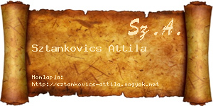 Sztankovics Attila névjegykártya